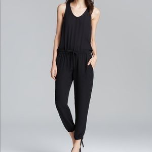 Theory Lortan silk black jumpsuit